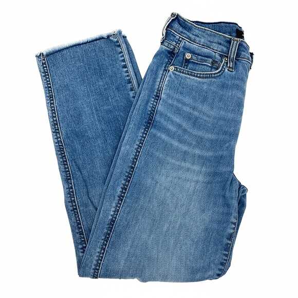 7 For All Mankind Light Wash Distressed Jeans | Women’s Size 25 Regular - Picture 2 of 8